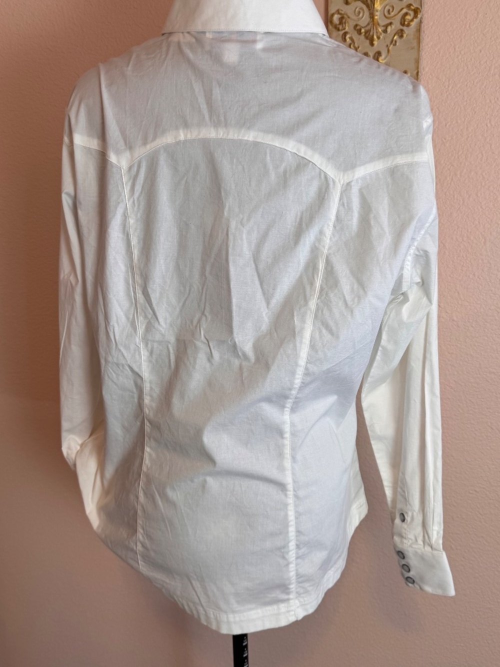 Western Cowgirl Rodeo Prairie Panhandle Women's Cotton Shirt Pearl Snaps XL - Picture 4 of 13